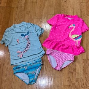 Girls Carters 2 piece swimsuit size 5T